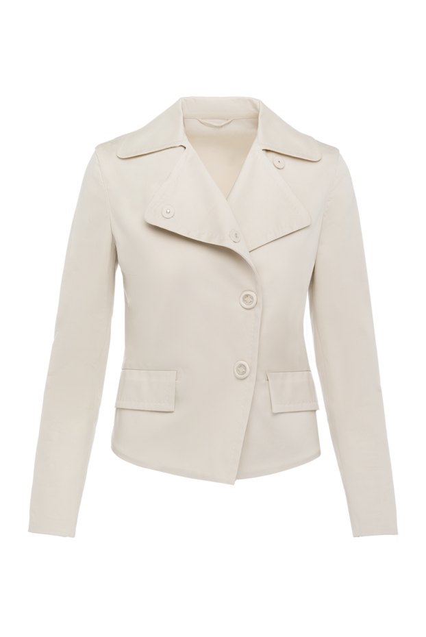 Ermanno Scervino cream women's jacket with voluminous decorative flowers 132040 - photo 1