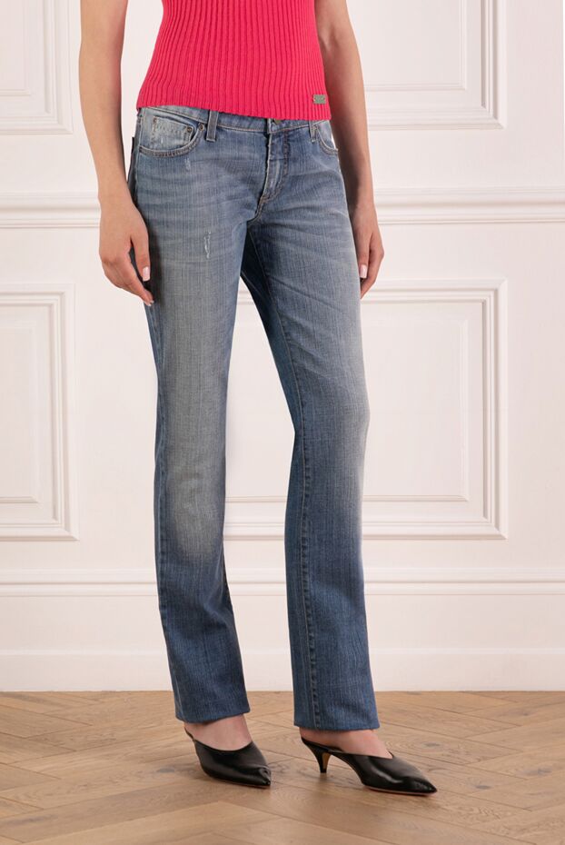 Malo women's jeans with low rise and scuffs 132108 - photo 3