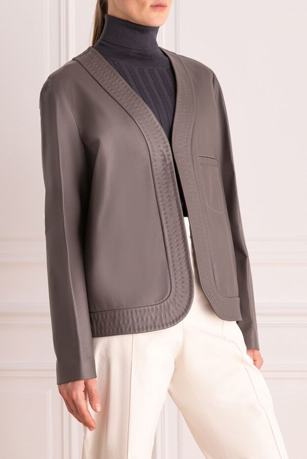 Malo stylish jacket made of smooth leather with shaped edges 132192 - photo 3