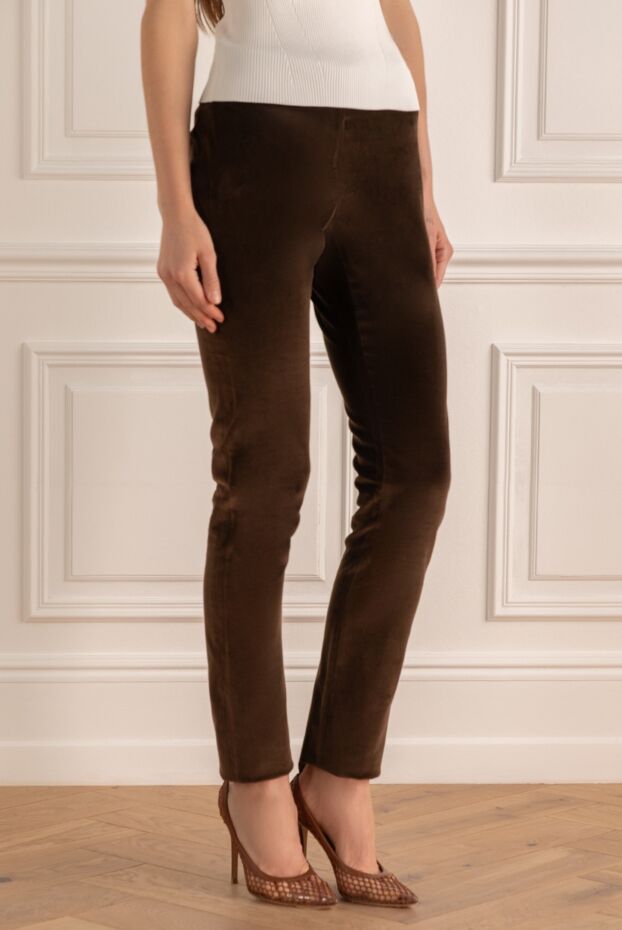 Malo women's slim-fit pants brown 132194 - photo 3