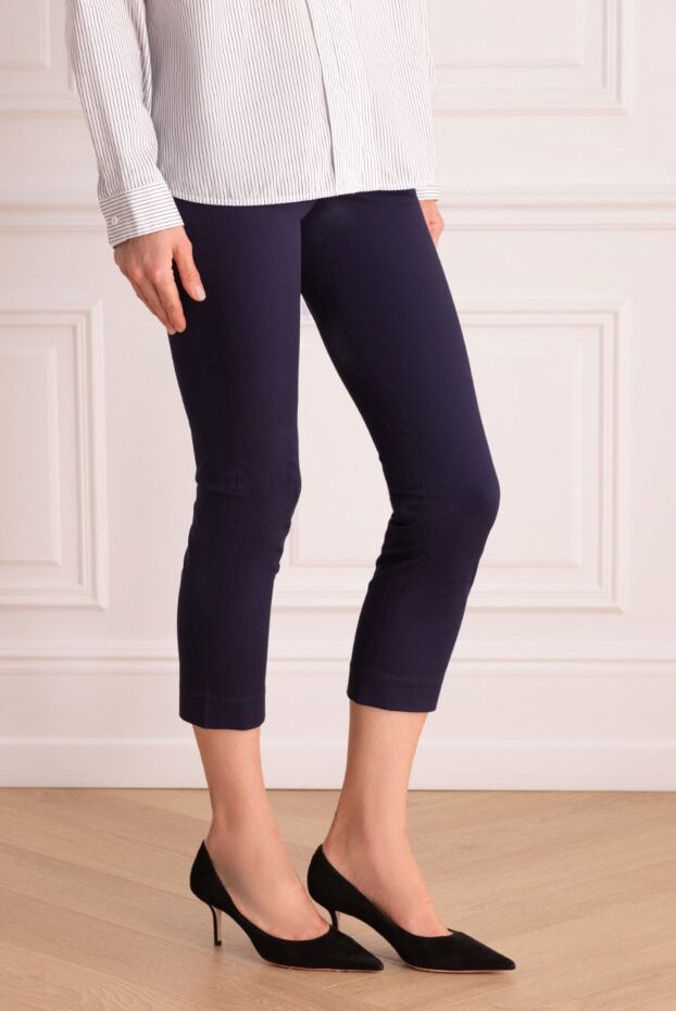 Malo women's silhouette-fit pants navy blue 132204 - photo 3