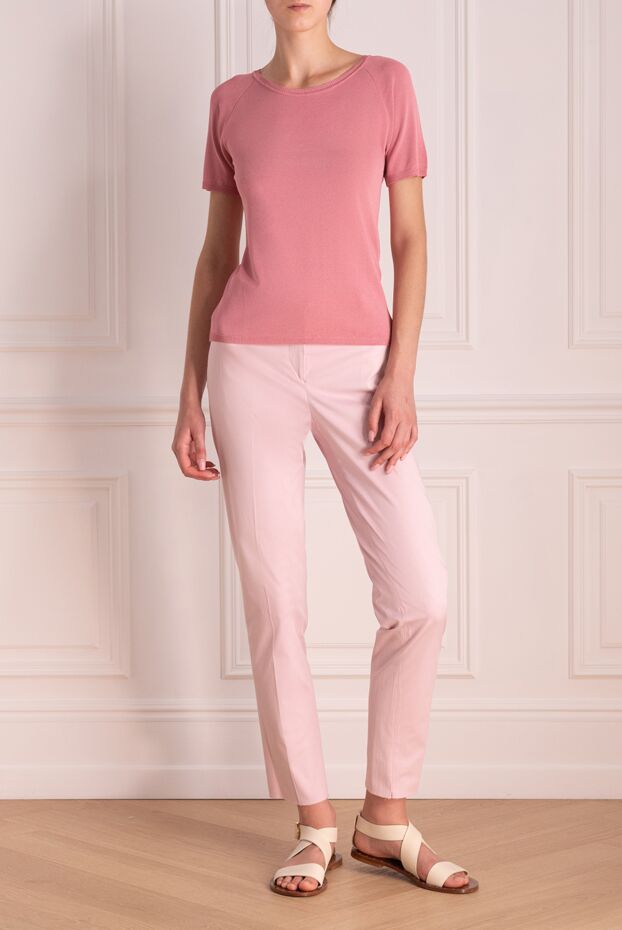 Malo women's slim fit dusty pink chinos made from soft cotton (markdown) 195612 - photo 2