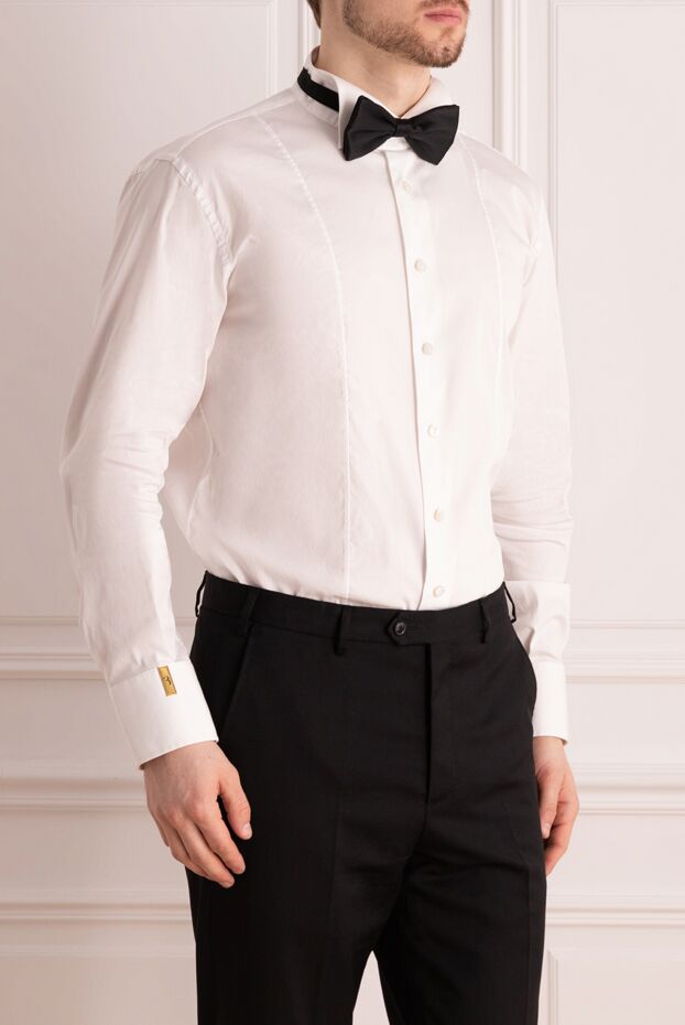 Billionaire men's elegant white shirt with french cuffs 132358 - photo 3
