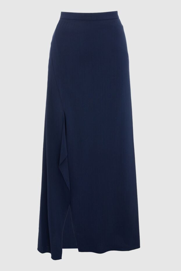Blue wool skirt for women - photo 1