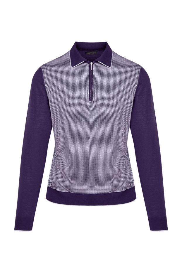 Cesare di Napoli man wool long sleeve polo violet for men buy with prices and photos 132838 - photo 1
