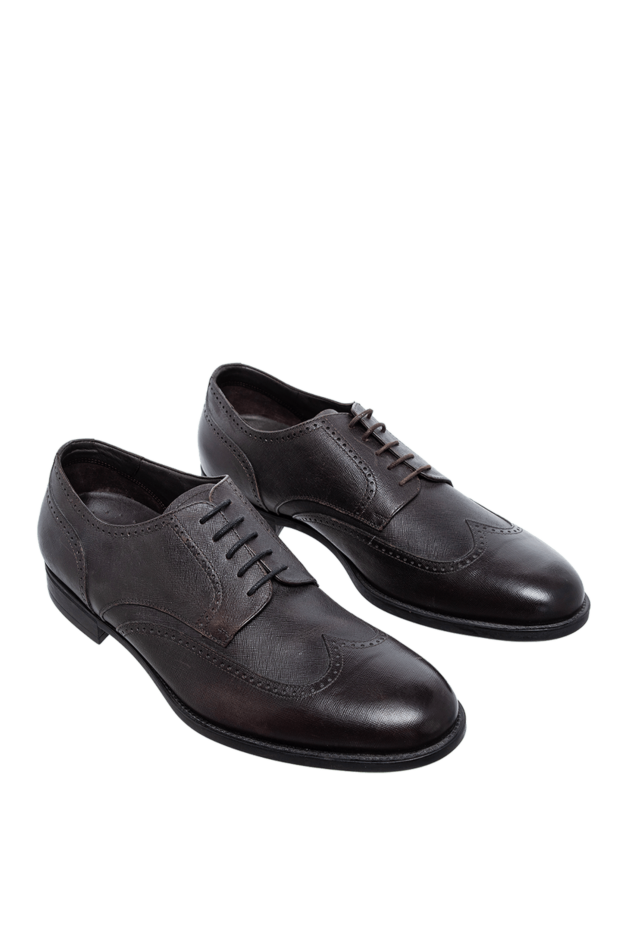 Fratelli Rosetti derby shoes in dark brown leather with classic perforations 132847 - photo 3