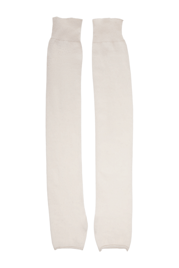Casheart long cashmere mittens in a basic milky shade 133398 - photo 3