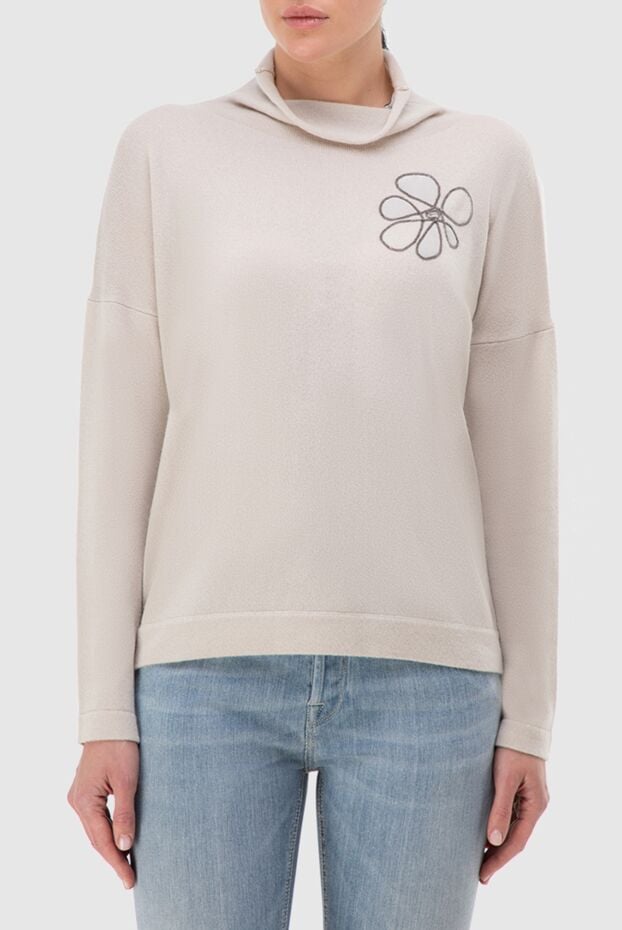 Peserico white silk and cashmere jumper for women 133435 - photo 3