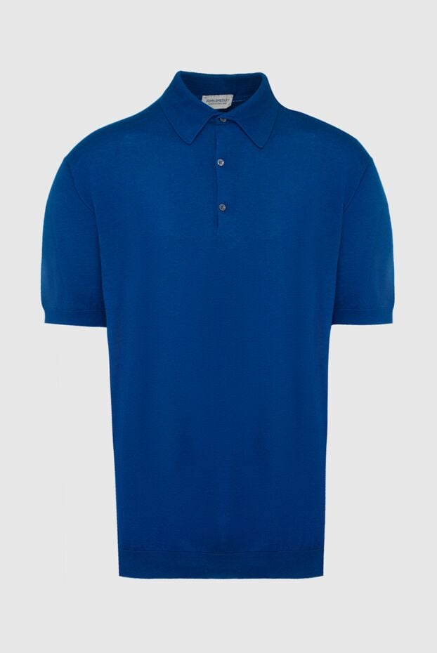 John Smedley men's blue fine cotton jersey polo shirt (markdown) 195464 - photo 1