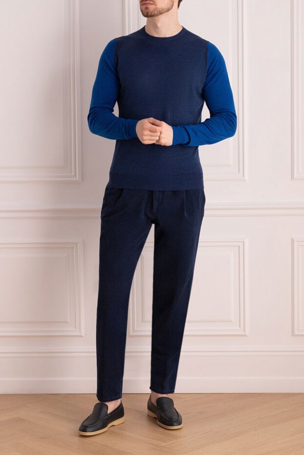 John Smedley man wool jumper blue for men buy with prices and photos 133553 - photo 2