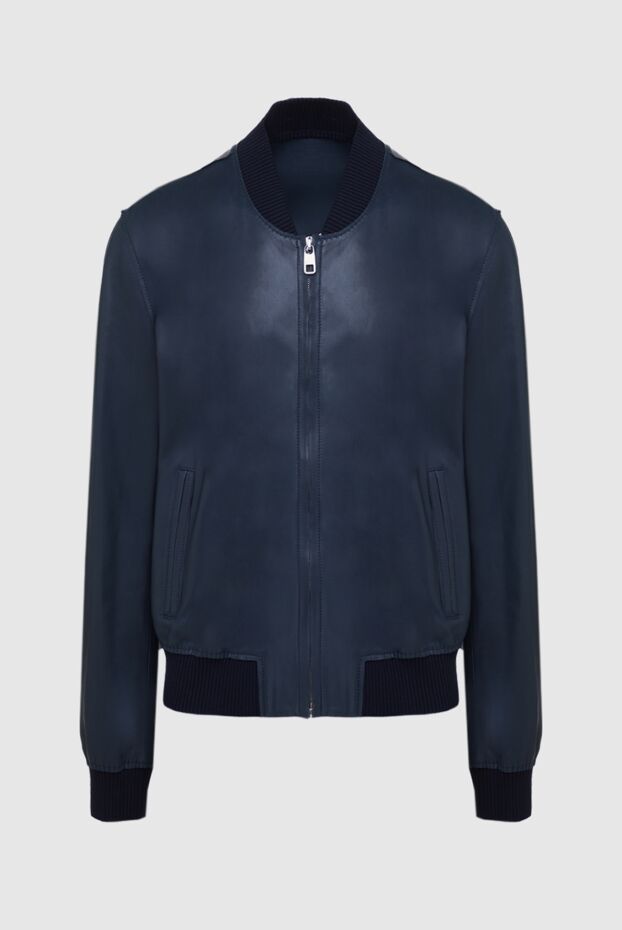 Dolce & Gabbana man blue leather jacket for men buy with prices and photos 133672 - photo 1