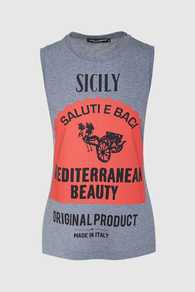 Dolce & Gabbana woman gray cotton t-shirt for women buy with prices and photos 133691 - photo 1