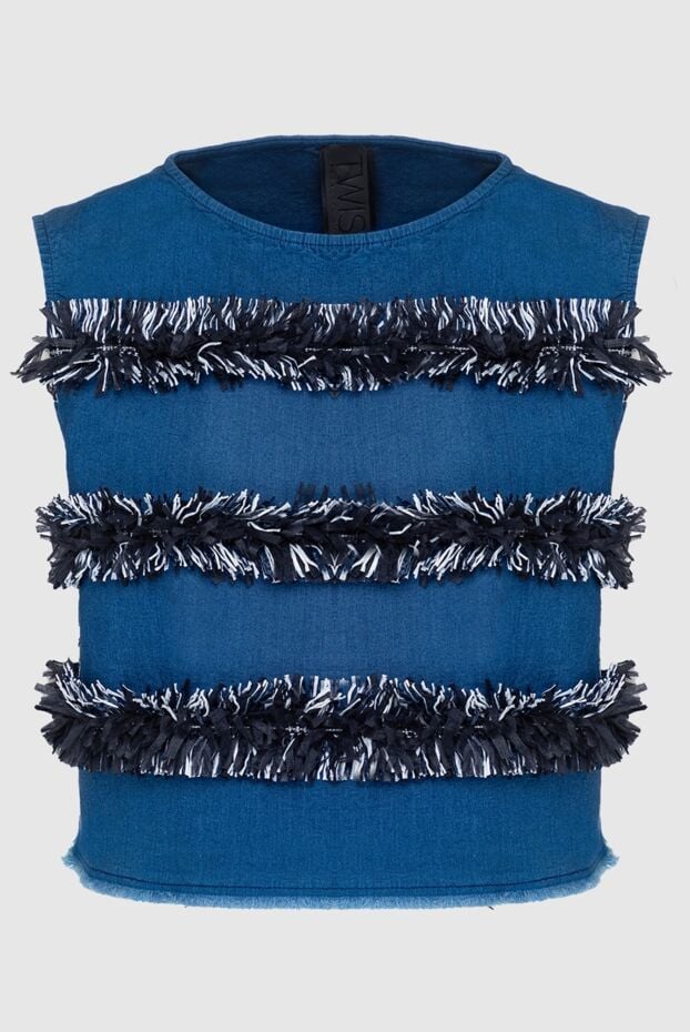 Twisty polyester top blue for women (markdown) 196898 - photo 1