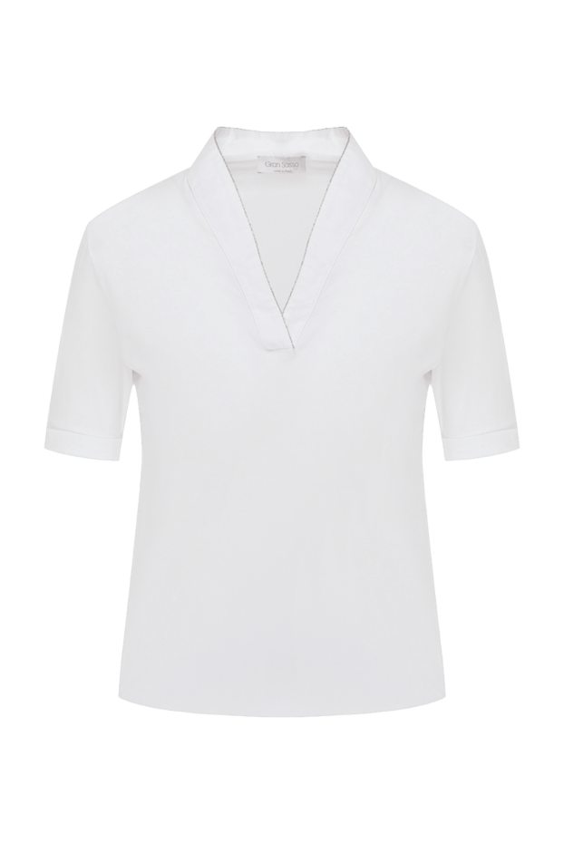 Gran Sasso woman white cotton blouse for women buy with prices and photos 134530 - photo 1