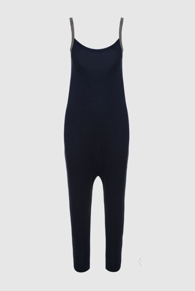 Cashmere and silk jumpsuit blue for women - photo 1