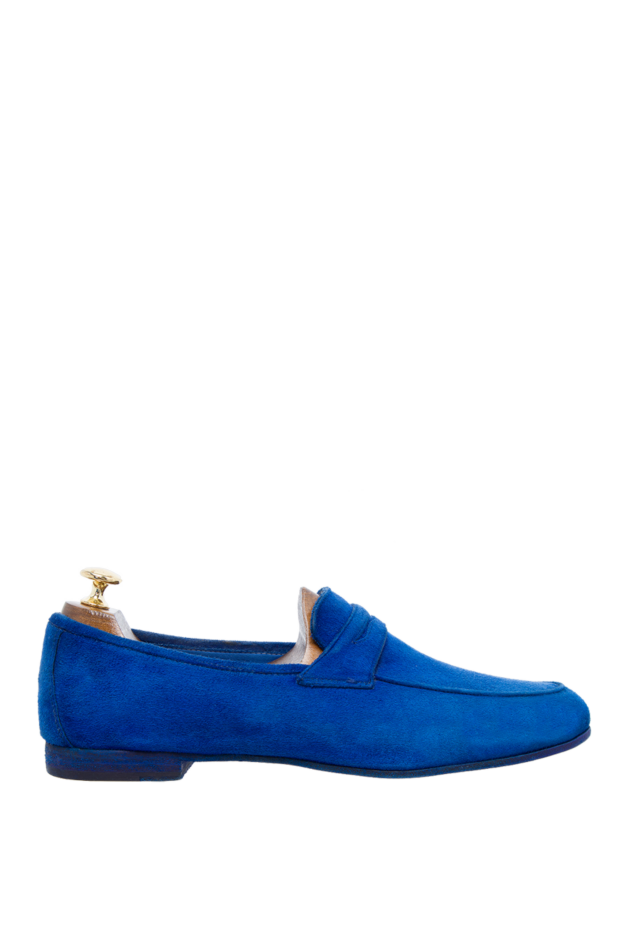 Andrea Ventura blue suede penny loafers for men 134808 - photo 1