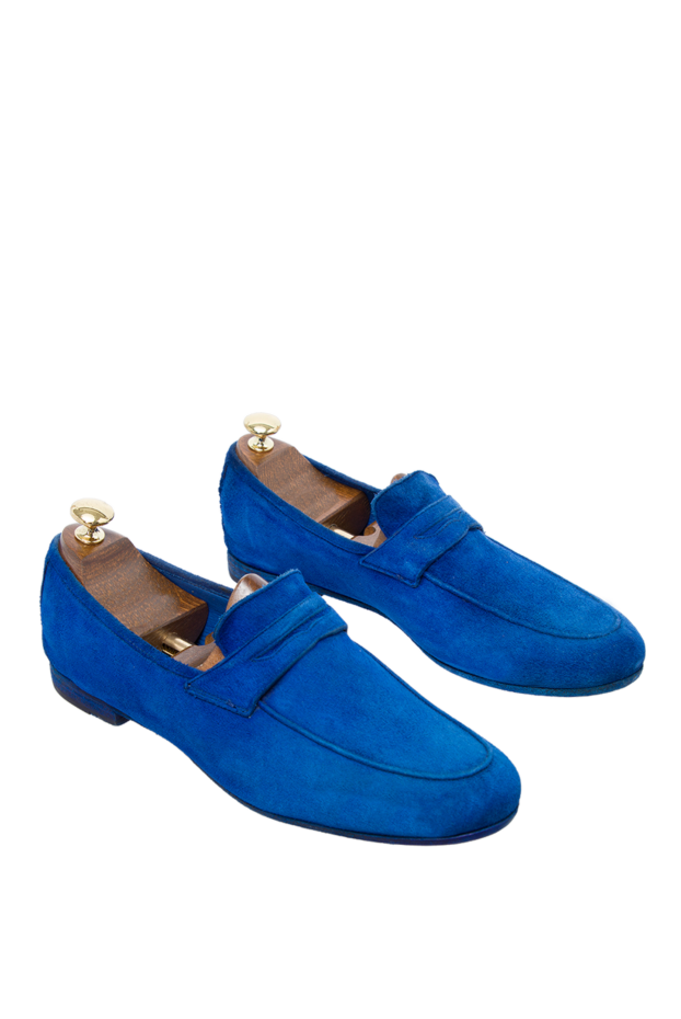 Andrea Ventura blue suede penny loafers for men 134808 - photo 3