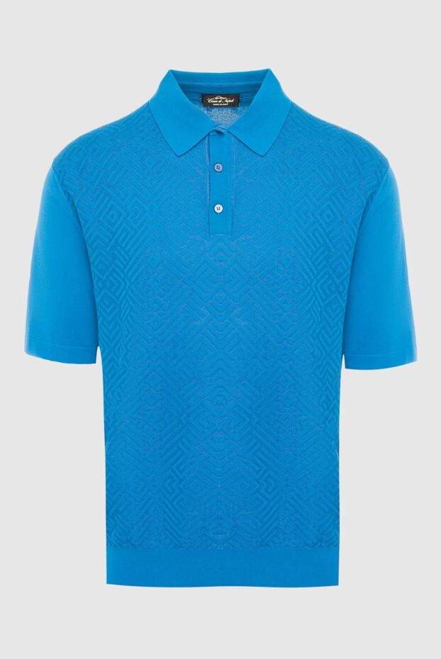 Cesare di Napoli man cotton and silk polo blue for men buy with prices and photos 134819 - photo 1