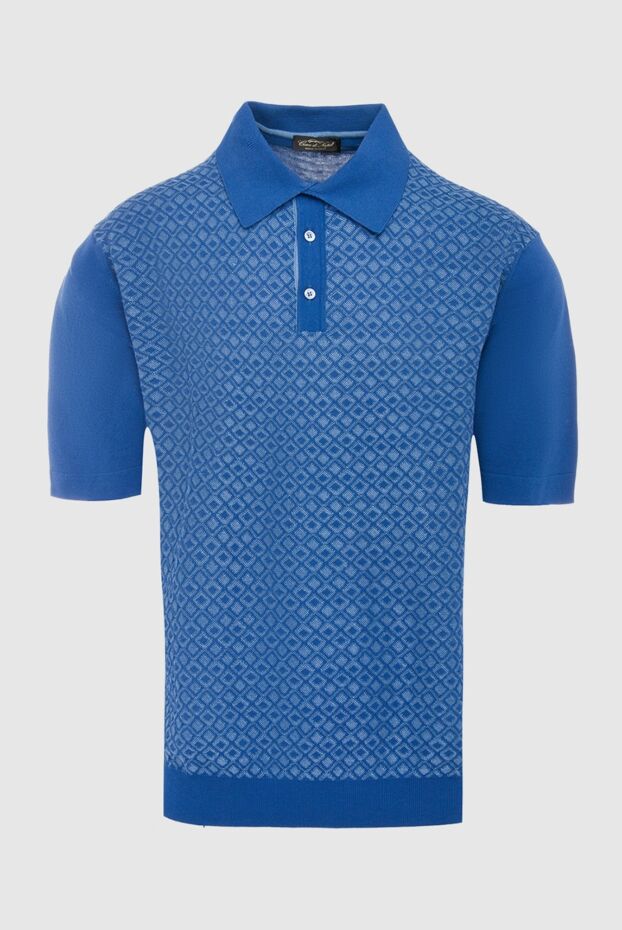 Cesare di Napoli man cotton and silk polo blue for men buy with prices and photos 134826 - photo 1