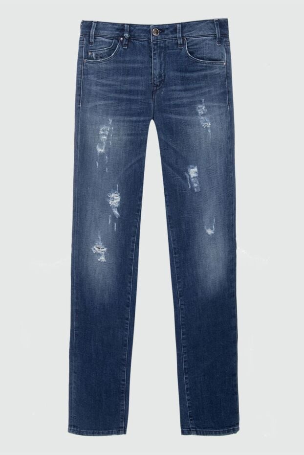 Tramarossa blue women's slim jeans decorated with rips 134908 - photo 1