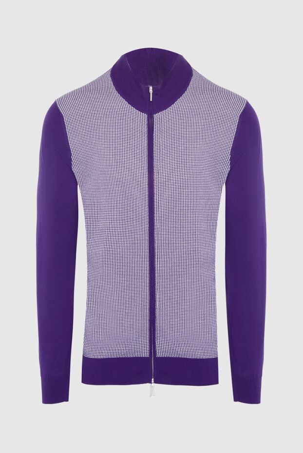 Cesare di Napoli man men's jumper with a high stand-up collar made of wool, purple buy with prices and photos 134967 - photo 1