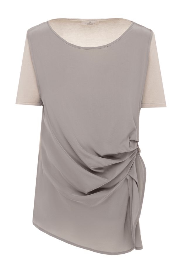 Panicale woman gray cotton and silk blouse for women buy with prices and photos 134999 - photo 1