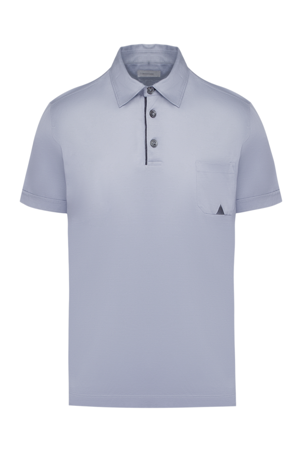 Cortigiani man blue cotton polo for men buy with prices and photos 135158 - photo 1