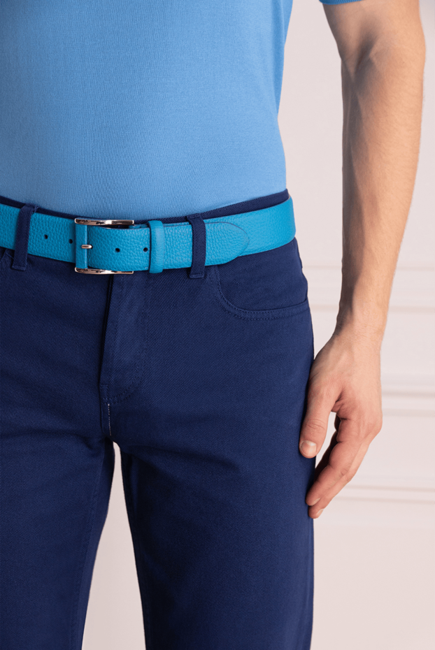 Cesare di Napoli man leather belt blue for men buy with prices and photos 135210 - photo 2