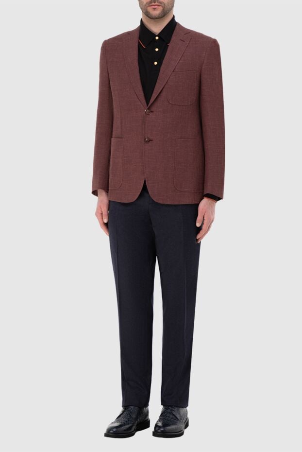 Ravazzolo jacket stylish burgundy light textured two-button 135221 - photo 2