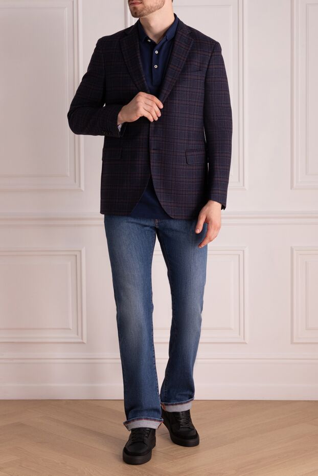 Tombolini men's jacket with a discreet silhouette in a checkered design 135269 - photo 2