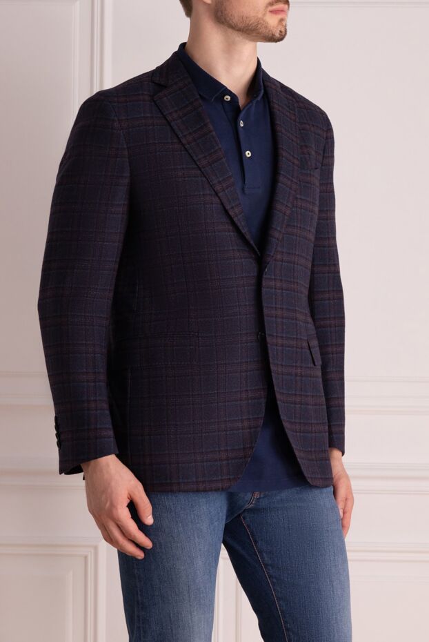 Tombolini men's jacket with a discreet silhouette in a checkered design 135269 - photo 3