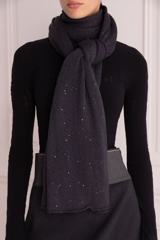 Panicale scarf for women black classic 135508 - photo 2