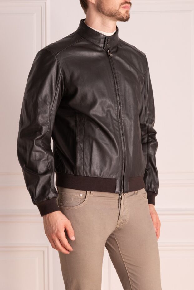 Gallotti man brown leather jacket for men buy with prices and photos 135528 - photo 2