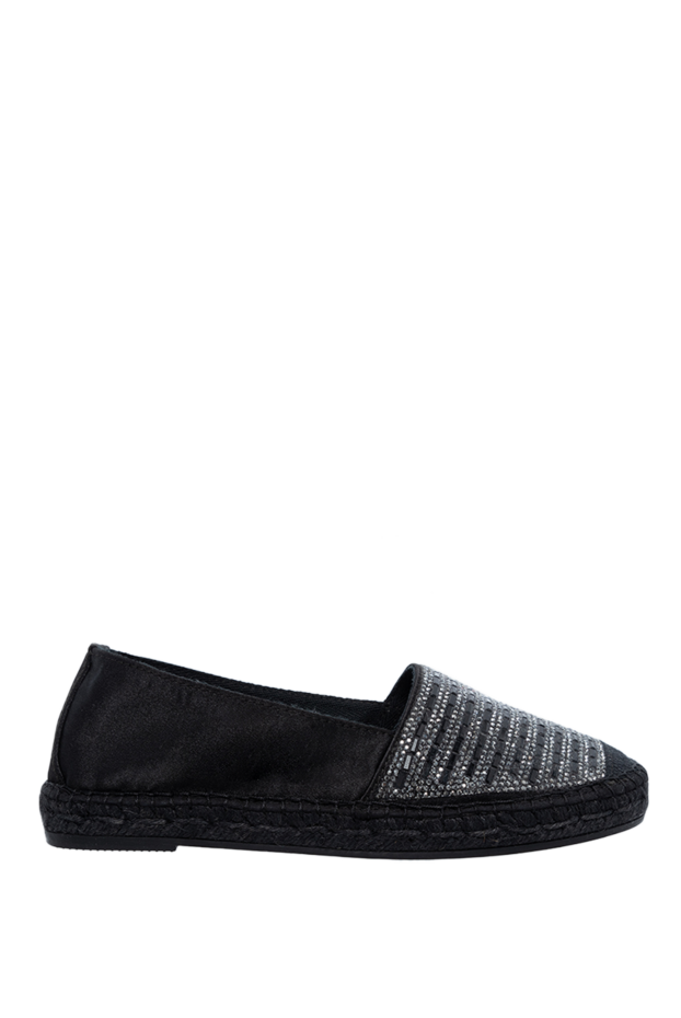 D`Acquasparta women's black leather espadrilles with sequins 135653 - photo 1
