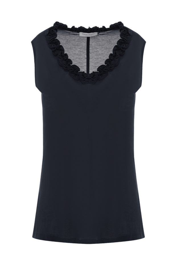 Gran Sasso woman black women's cotton and polyester top buy with prices and photos 135879 - photo 1