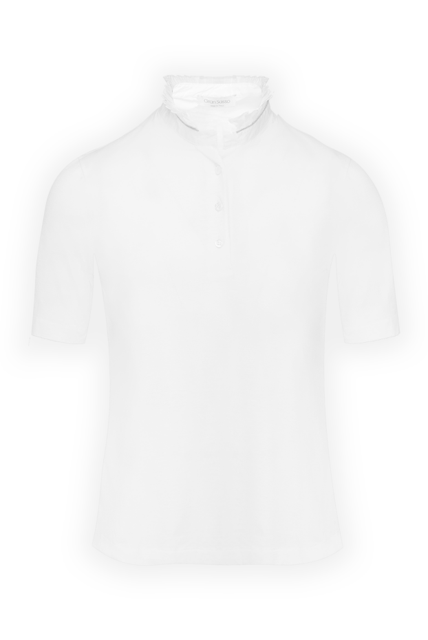 Gran Sasso polo made of cotton white for women 135886 - photo 1