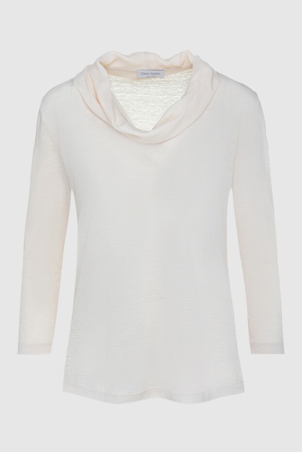 Gran Sasso woman beige linen and silk t-shirt for women buy with prices and photos 135898 - photo 1