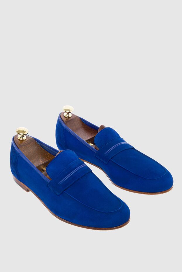 Andrea Ventura blue men's penny loafers made of genuine italian suede 136120 - photo 3