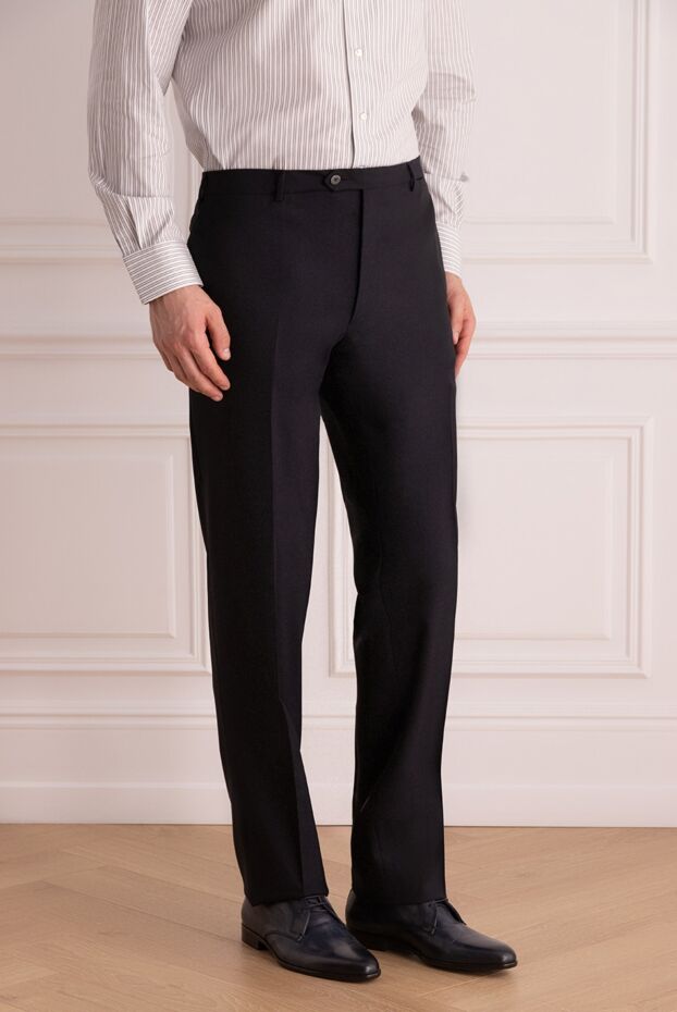 Pal Zileri classic men's trousers made of black wool 136141 - photo 3