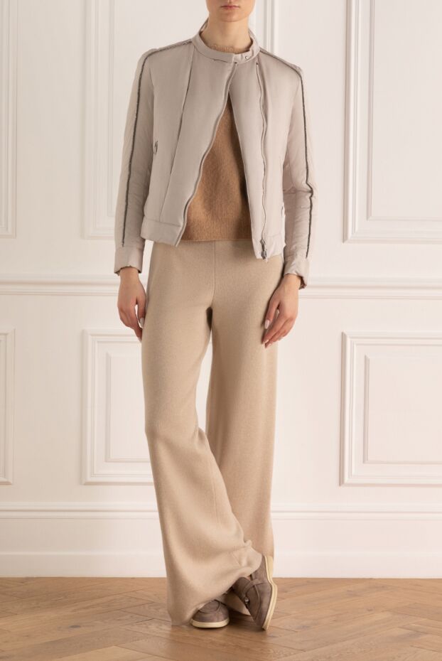 Brunello Cucinelli beige silk jacket for women 136430 - photo 2