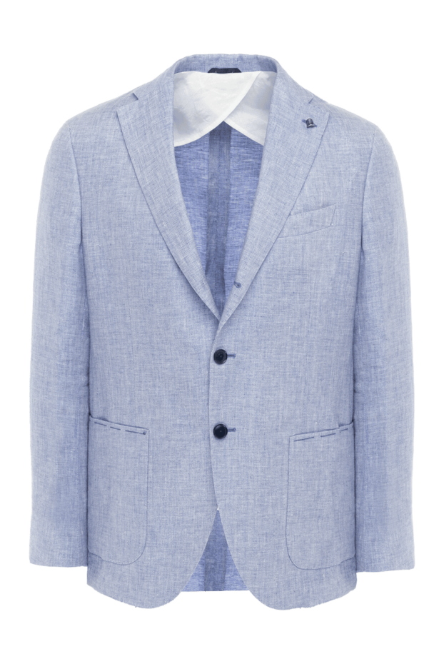 Sartoria Latorre man blue linen jacket for men 136700 - photo 1