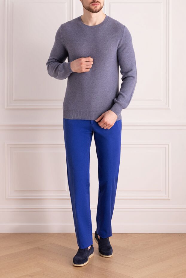 Billionaire man men's cotton trousers, blue buy with prices and photos 136902 - photo 2