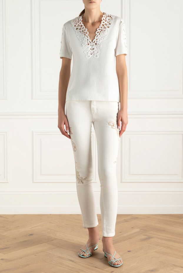 Ermanno Scervino woman white polyamide and viscose trousers for women buy with prices and photos 136930 - photo 2
