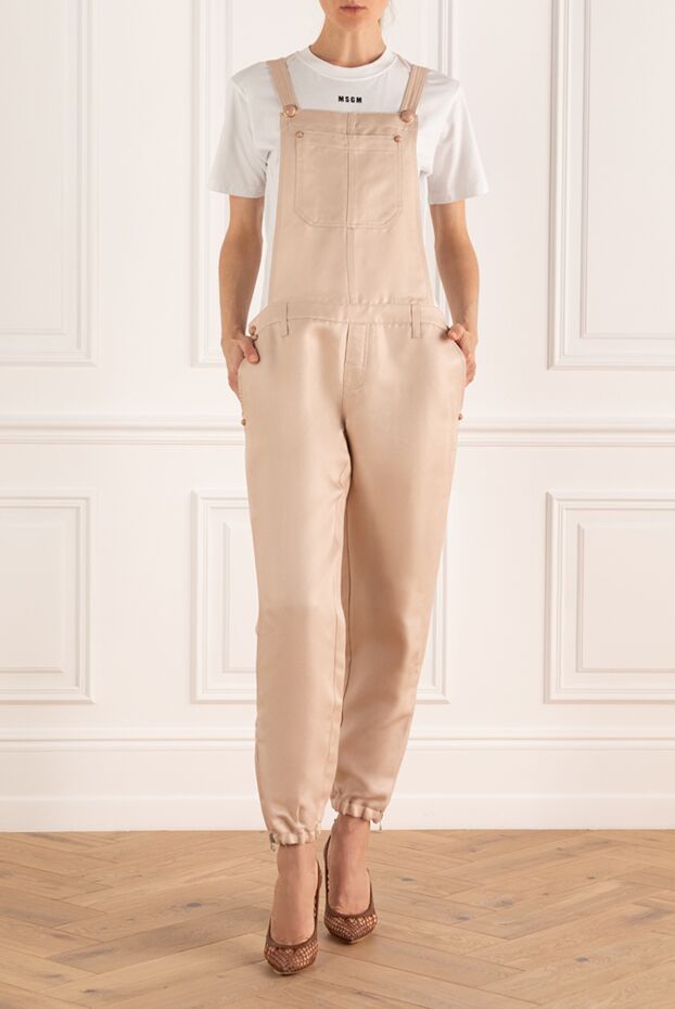 Ermanno Scervino woman women's beige linen and cotton overalls buy with prices and photos 136963 - photo 2
