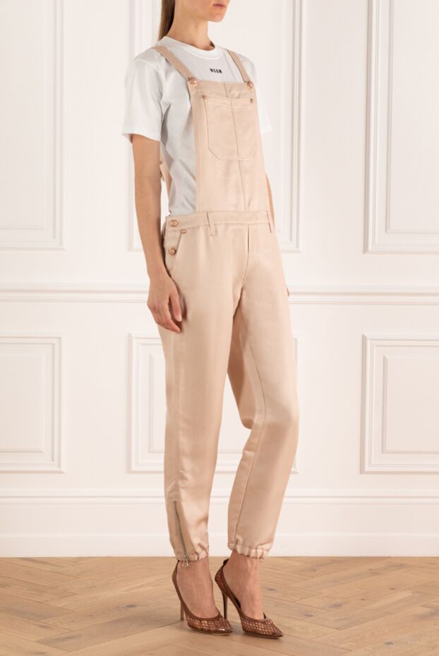 Ermanno Scervino women's beige linen and cotton jumpsuit 136963 - photo 3