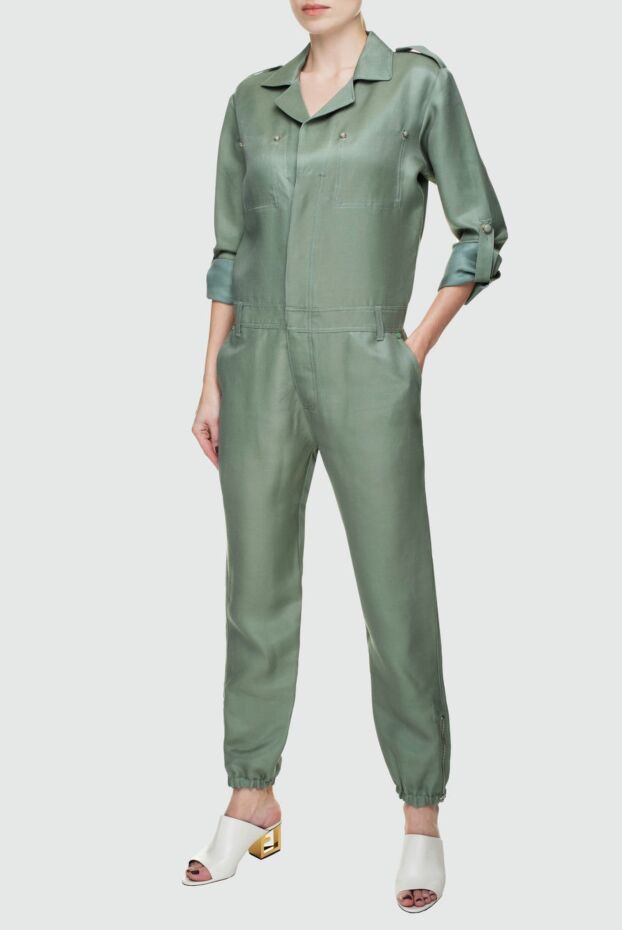 Ermanno Scervino woman green linen and cotton overalls for women buy with prices and photos 136969 - photo 2