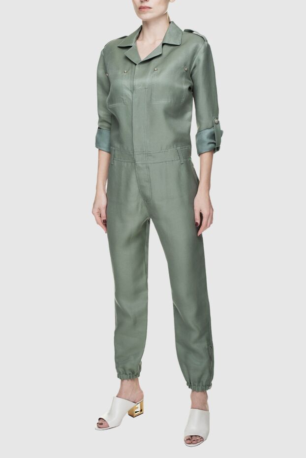 Ermanno Scervino green linen and cotton jumpsuit for women 136969 - photo 3