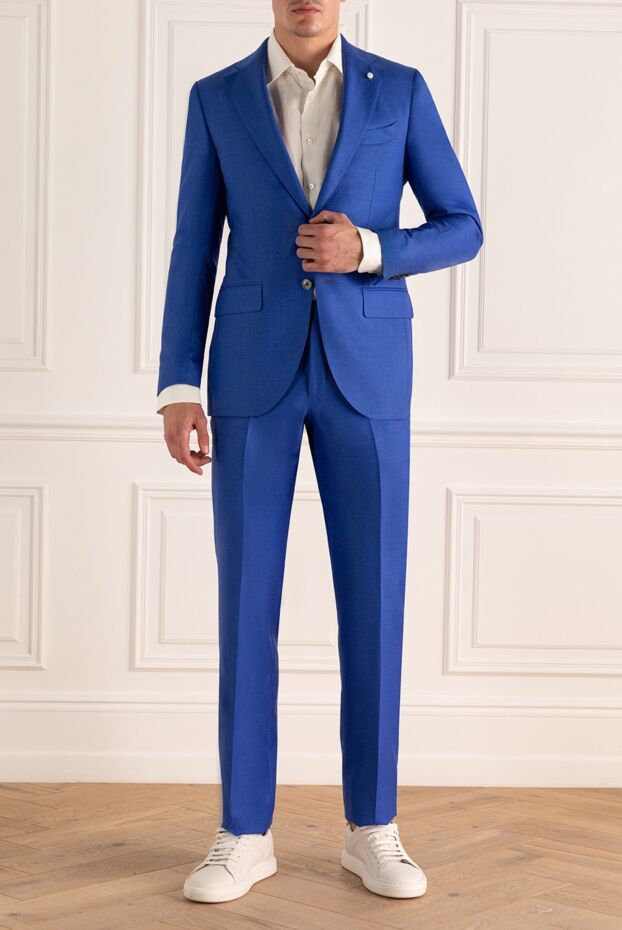 Lubiam чоловічі костюм чоловічий з вовни та шовку блакитний купити фото з цінами 136979 - фото 2