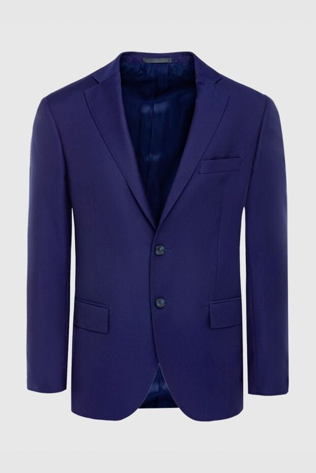 Lubiam a dark blue wool jacket with a simple silhouette 136998 - photo 1