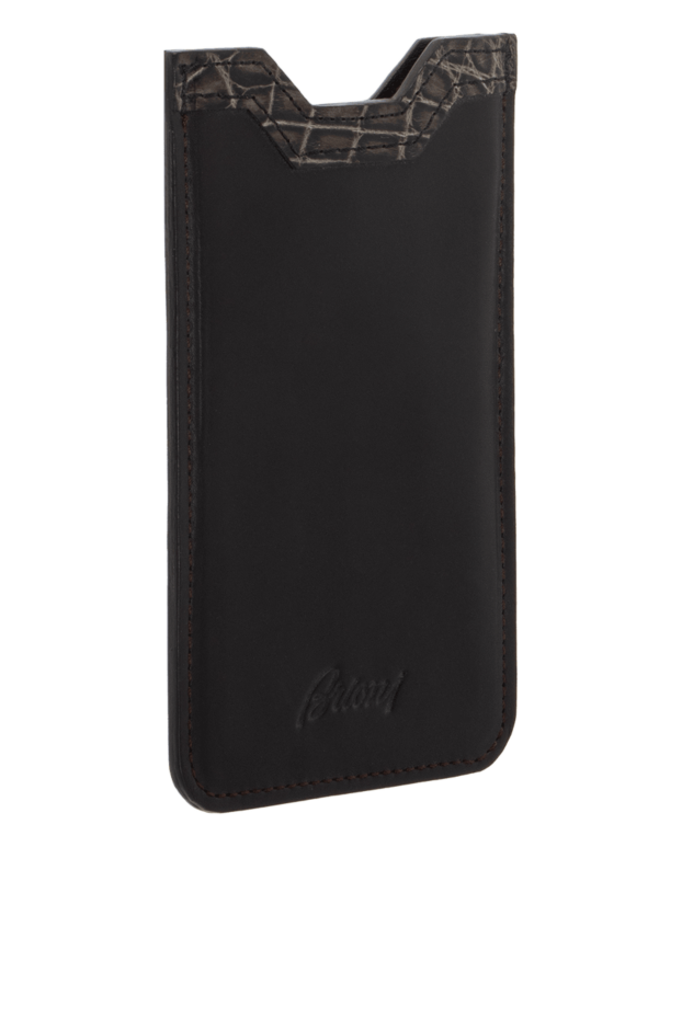 Brioni burgundy leather phone case for men 137150 - photo 2